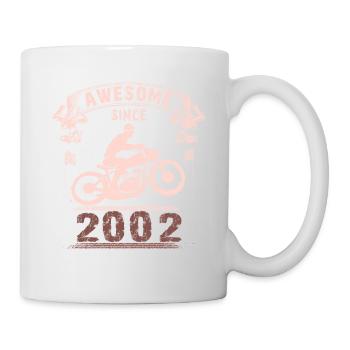 Awesome since 2002, biker 21st birthday - Mug - white - Right