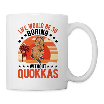 Quokka Gift Kangourou à queue courte - Mug blanc - blanc - Droite