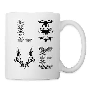 Drone LOVE Drone Lover Quadcopter Drone - Mug blanc - blanc - Droite