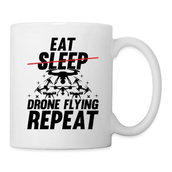 Drone - Manger dormir Drone volant répéter - Funny Dron - Mug blanc - blanc - Droite