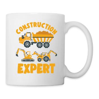 Construction Truck Excavator Digger Expert Idea - Mug - white - Right