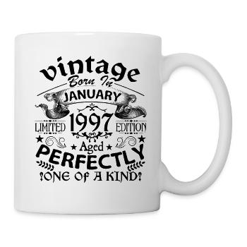 Januar 1997| Jahrgang 1997 | geboren im Januar - Tasse - Weiß - Rechts