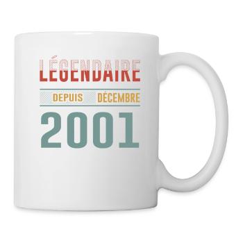 Légendaire Depuis Décembre 2001 Anniversaire - Mug blanc - blanc - Droite
