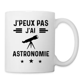 j'peux pas j'ai astronomie telescope astronaute - Mug blanc - blanc - Droite