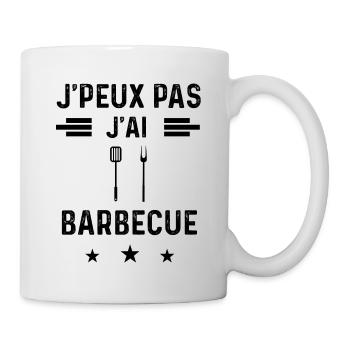 j'peux pas j'ai barbecue ustensiles bbq - Mug blanc - blanc - Droite