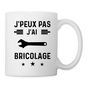 j'peux pas j'ai bricolage clé molette bricoleur - Mug blanc - blanc - Droite