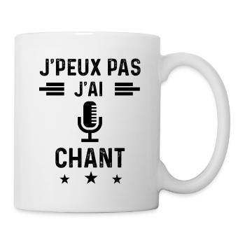 j'peux pas j'ai chant MIC chanteur - Mug blanc - blanc - Droite