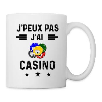 j'peux pas j'ai casino jetons - Mug blanc - blanc - Droite