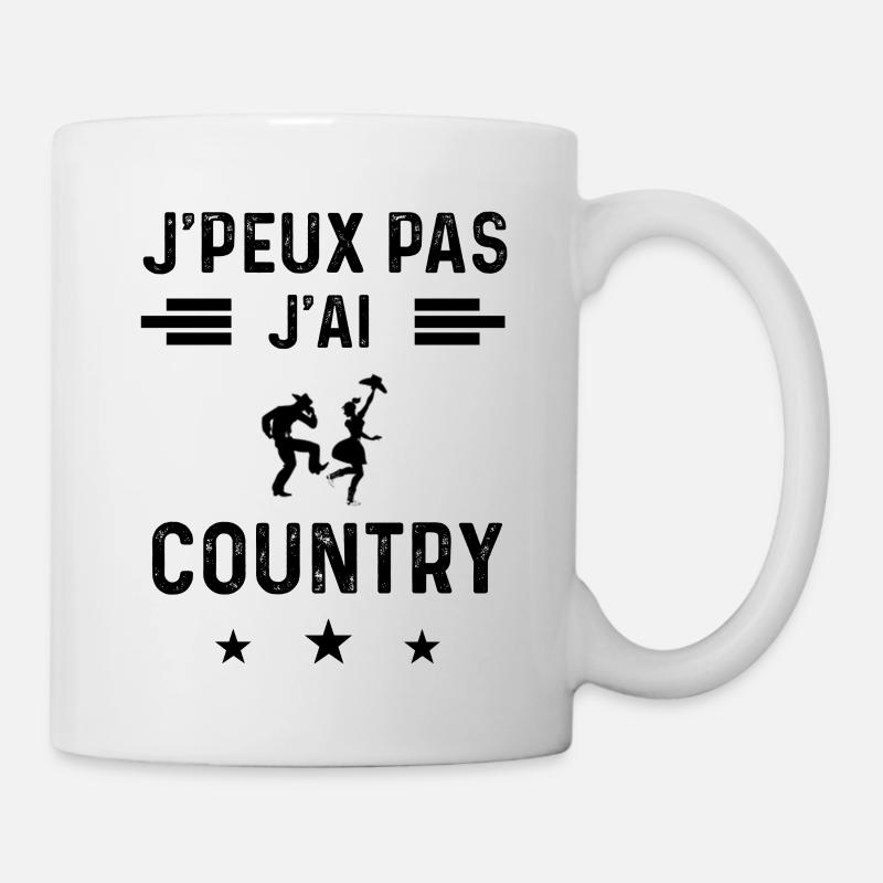 j'peux pas j'ai country danseur - Mug blanc - blanc