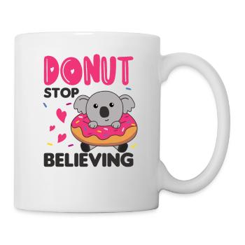 Süßer Koala lustige Tiere in Donut pink - Tasse - Weiß - Rechts