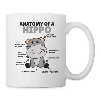 sweet Hippo explanation Anatomy of an Hippo - Mug - white - Right