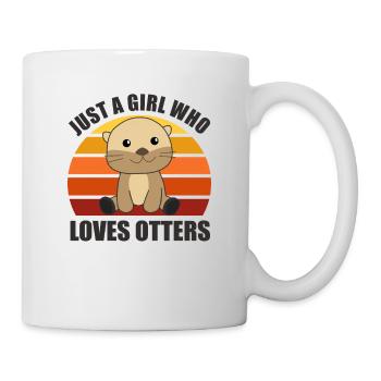 Seulement une fille qui aime la loutre - loutre douce - Mug blanc - blanc - Droite