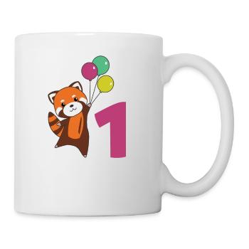 Red Panda First Birthday Balloons Enfants - Mug blanc - blanc - Droite