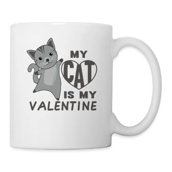 Mon chat est mon chat mignon de la Saint-Valentin pour la Saint-Valentin - Mug blanc - blanc - Droite