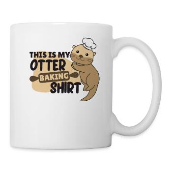 Chemise arrière Mein Otter - jeu de mots drôle - Mug blanc - blanc - Droite