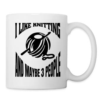 Tricot Cadeau Crochet Couturière Fille Coudre - Mug blanc - blanc - Droite