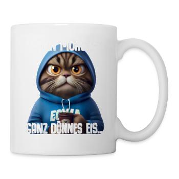 Guten Morgen? Ganz thin ice! Coffee Saying Funny - Mug blanc - blanc - Droite