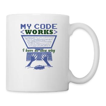 Funny Code Joke Coding - Mug - white - Right