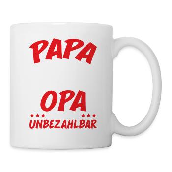 Papa Zu Sein Ist Eine Ehre Opa Zu Sein Unbezahlbar - Tasse - Weiß - Rechts