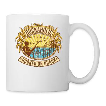 Duckaholic duck hunting - Mug - white - Right