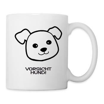 vorsicht hund schwarz - Tasse - Weiß - Rechts