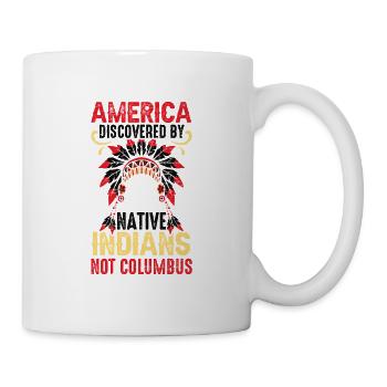 L’Amérique découverte par les Indiens en 1942 Anti - Mug blanc - blanc - Droite