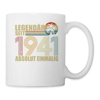 Legendär Seit 1941 Absolut Einmalig - Tasse - Weiß - Rechts