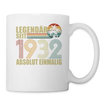 Legendär Seit 1932 Absolut Einmalig - Tasse - Weiß - Rechts
