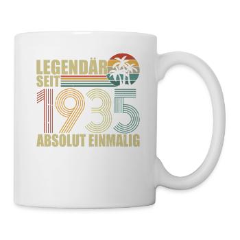 Legendär Seit 1935 Absolut Einmalig - Tasse - Weiß - Rechts