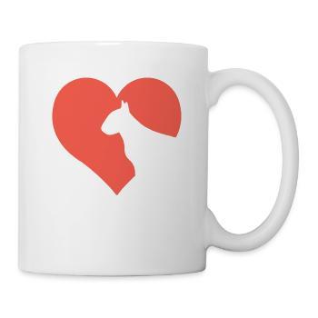 Cœur pour chiens Pitbull - Mug blanc - blanc - Droite
