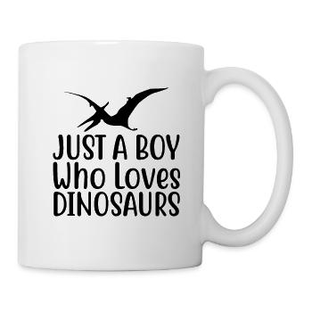 Just a boy who loves Dinosaurs - Mug - white - Right