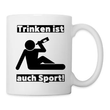 Trinken ist auch Sport! Party, Mallorca, JGA! - Tasse - Weiß - Rechts