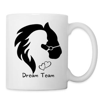 Cheval avec fille - Mug blanc - blanc - Droite