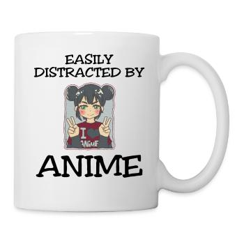 Easily Distracted By Anime - Tasse - Weiß - Rechts