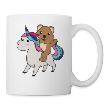 Quokka Einhorn süße Tiere Einhörner Quokkas - Tasse - Weiß - Rechts