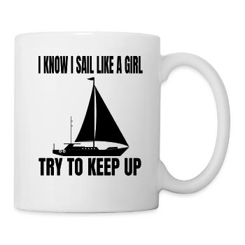 Segeln Schiff Segel Boot Segelsport Segler Kapitän - Tasse - Weiß - Rechts