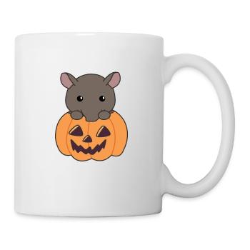 tapir in Kürbis süße tapire Happy Halloween - Tasse - Weiß - Rechts