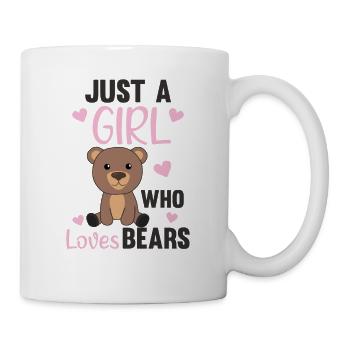 Only a girl who loves bears - cute bear - Mug - white - Right