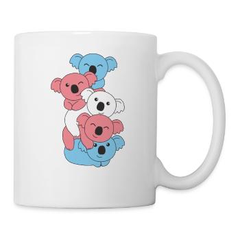 Transgender Flag Pride LGBTQ Cute Koala Bunch - Mug - white - Right