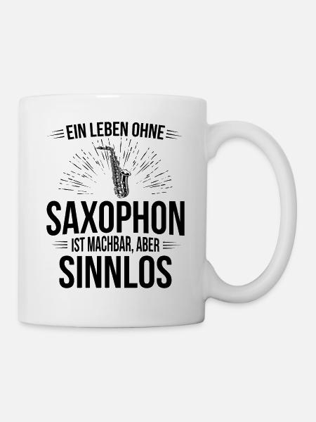 Saxophon Saxophonspieler Saxophonist - Tasse - Weiß