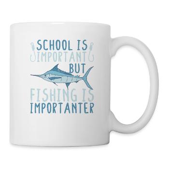 Enfants Chemise de pêche Jeunes Jeunes Amateurs de poisson - Mug blanc - blanc - Droite