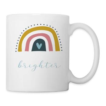 100 Days Brighter Rainbow for Teacher Happy 100th - Mug - white - Right
