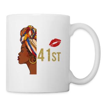 Entrer dans mon 41e anniversaire comme une reine - Mug blanc - blanc - Droite