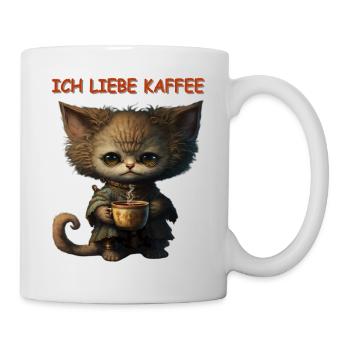 Ich liebe Kaffee - Tasse - Weiß - Rechts