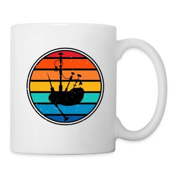 Dudelsack vintage funny Design - Tasse - Weiß - Rechts