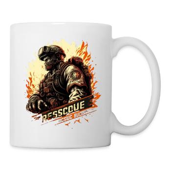 Heroes in uniform - firefighter - always ready - Mug - white - Right