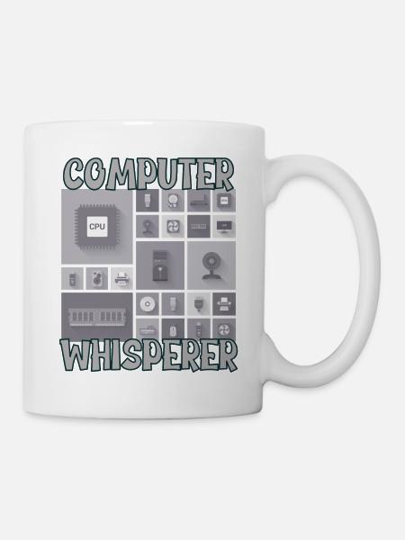 Computer Whisperer IT Tech Support Nerds Geeky - Tasse - Weiß