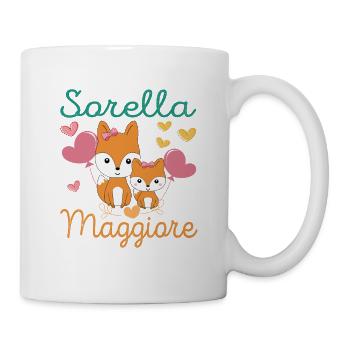 Sorella Maggiore Volpi Annuncio Gravidanza - Mug blanc - blanc - Droite