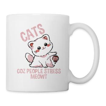 Cats Coz People Stress Meowt 3 - Mug - white - Right