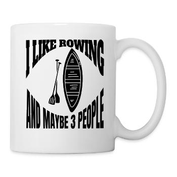 Ruderin Ruderer lustige Rudern Spruch Ruderverein - Tasse - Weiß - Rechts